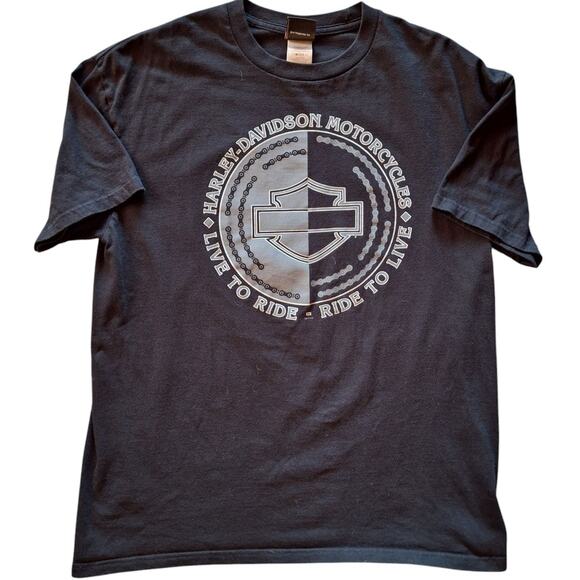 HarleyDavidson Ride to live Big graphic front & back print tee XL y2k motorcycle - Picture 1 of 7